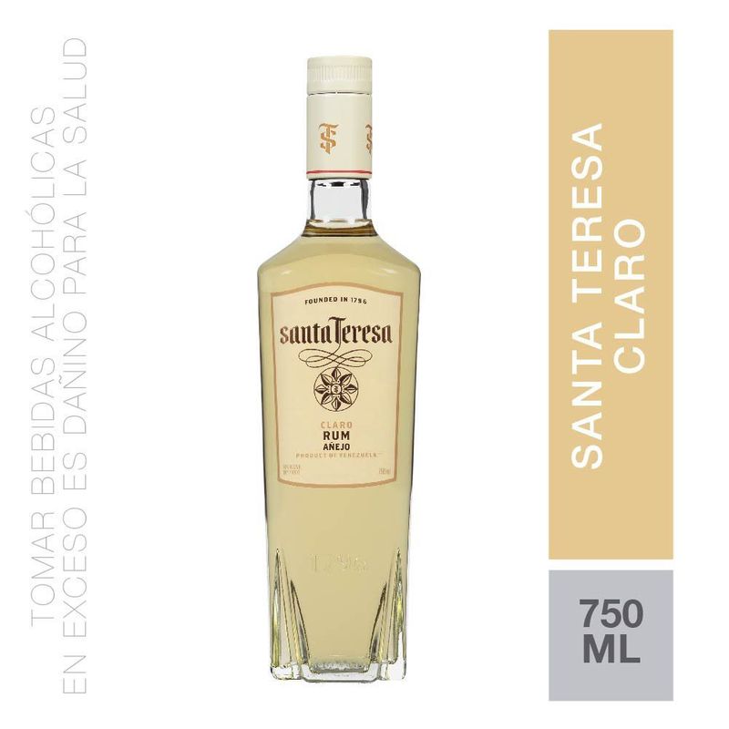 SANTA TERESA - Ron Santa Teresa Claro Botella 750 mL