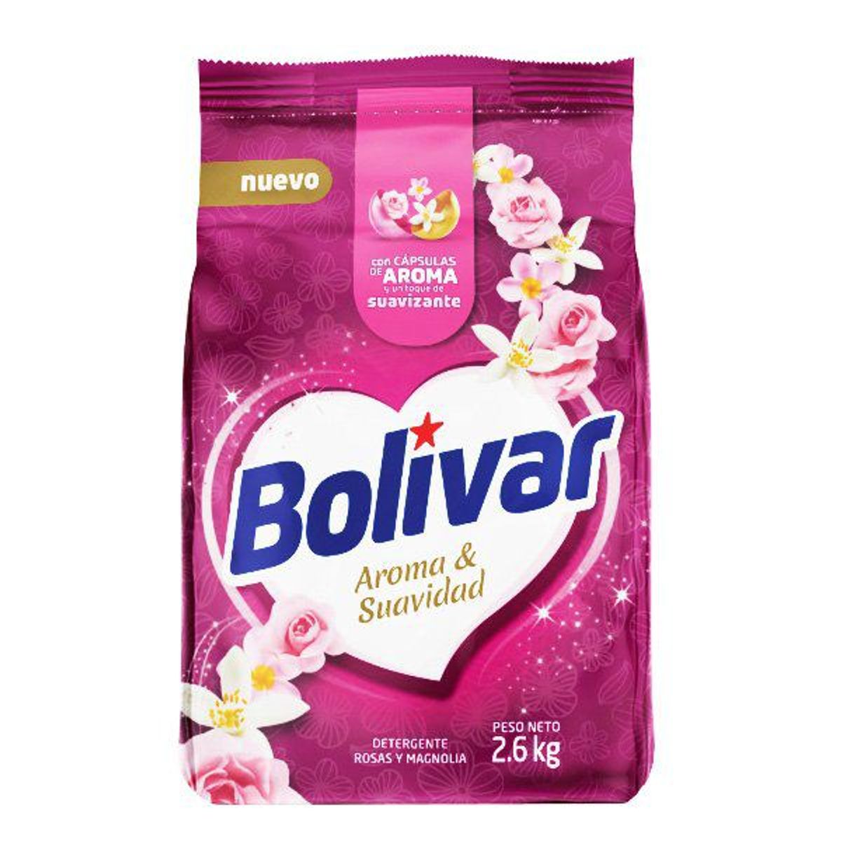BOLIVAR - DETERG PVO BOLIVAR AROMA Y SUAV ROSAS MAGN X2.6KG