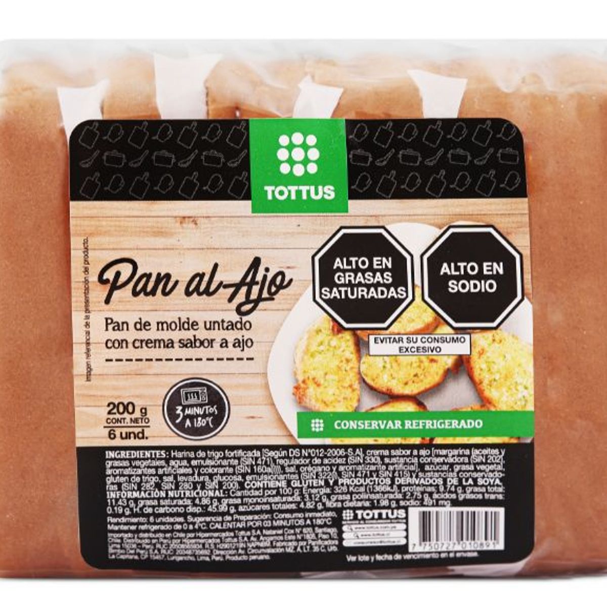 TOTTUS - Pan Al Ajo Tottus