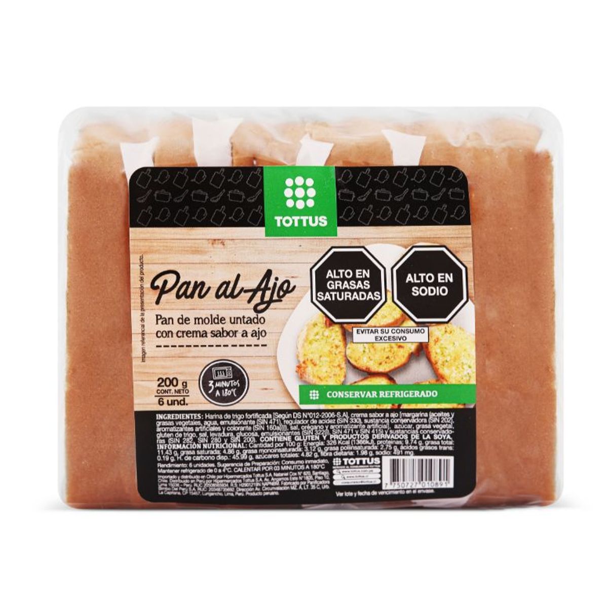 TOTTUS - Pan Al Ajo Tottus