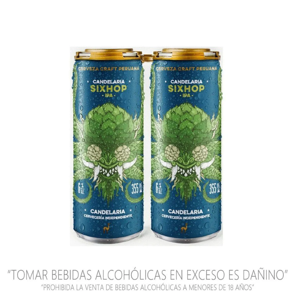 CANDELARIA - Cerveza Candelaria Sixhop Ipa Pack 4 Latas 355 mL