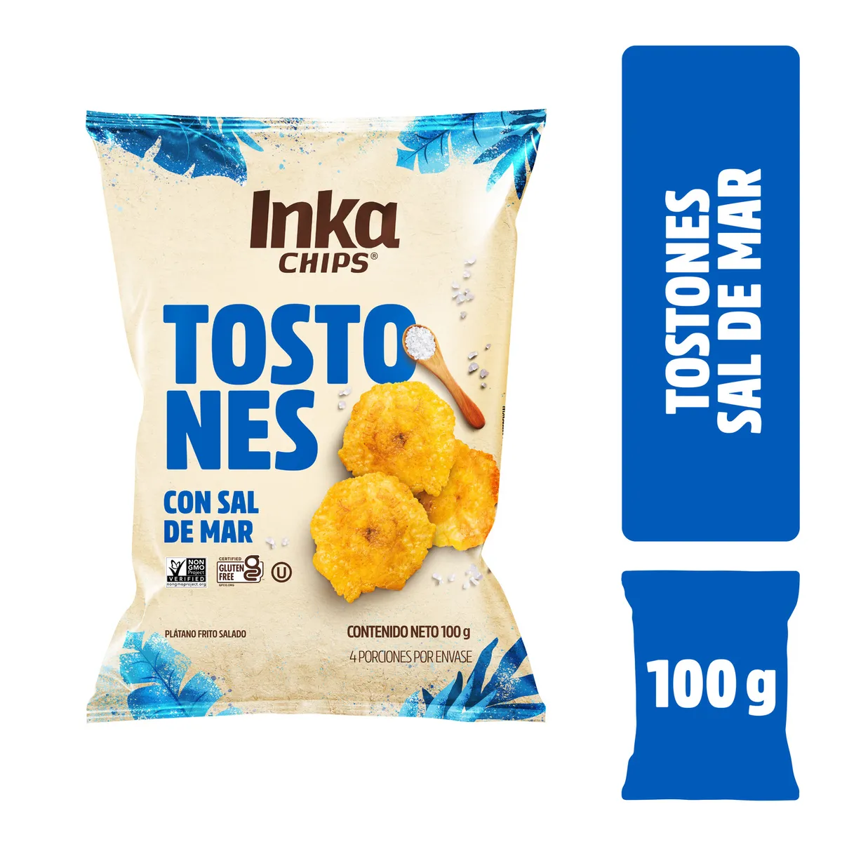 INKA CHIPS - Tostones Inka Chips Sal de Mar Bolsa 100 g