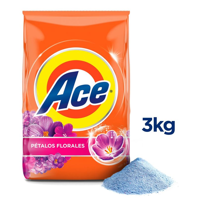 ACE - Detergente Ace Polvo Floral Bolsa 3 Kg