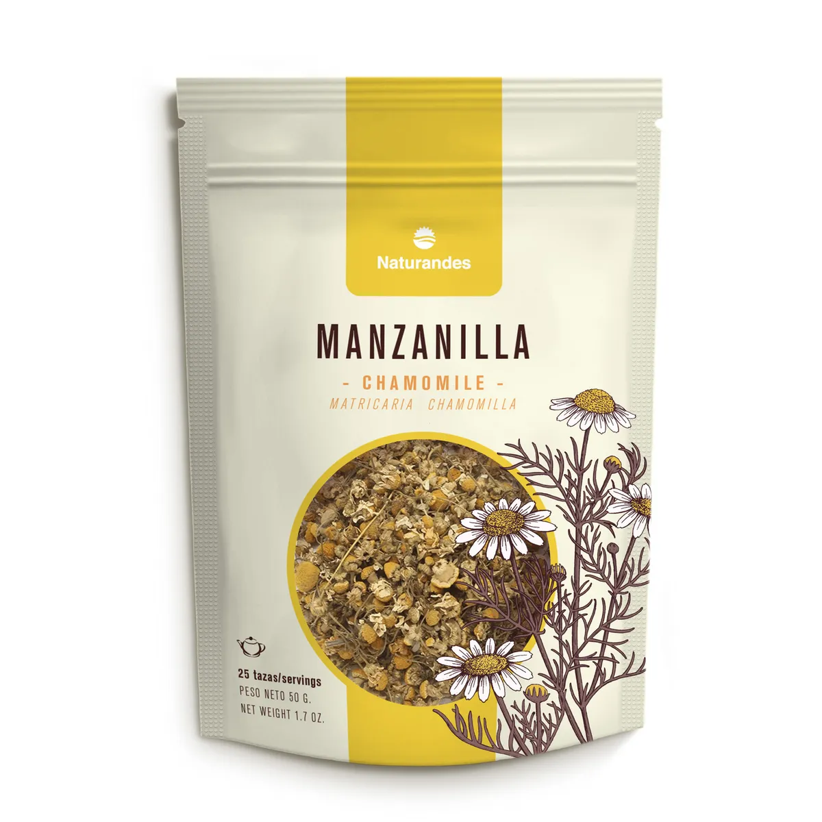 NATURANDES - Infusión Manzanilla Naturandes Doypack 50 g