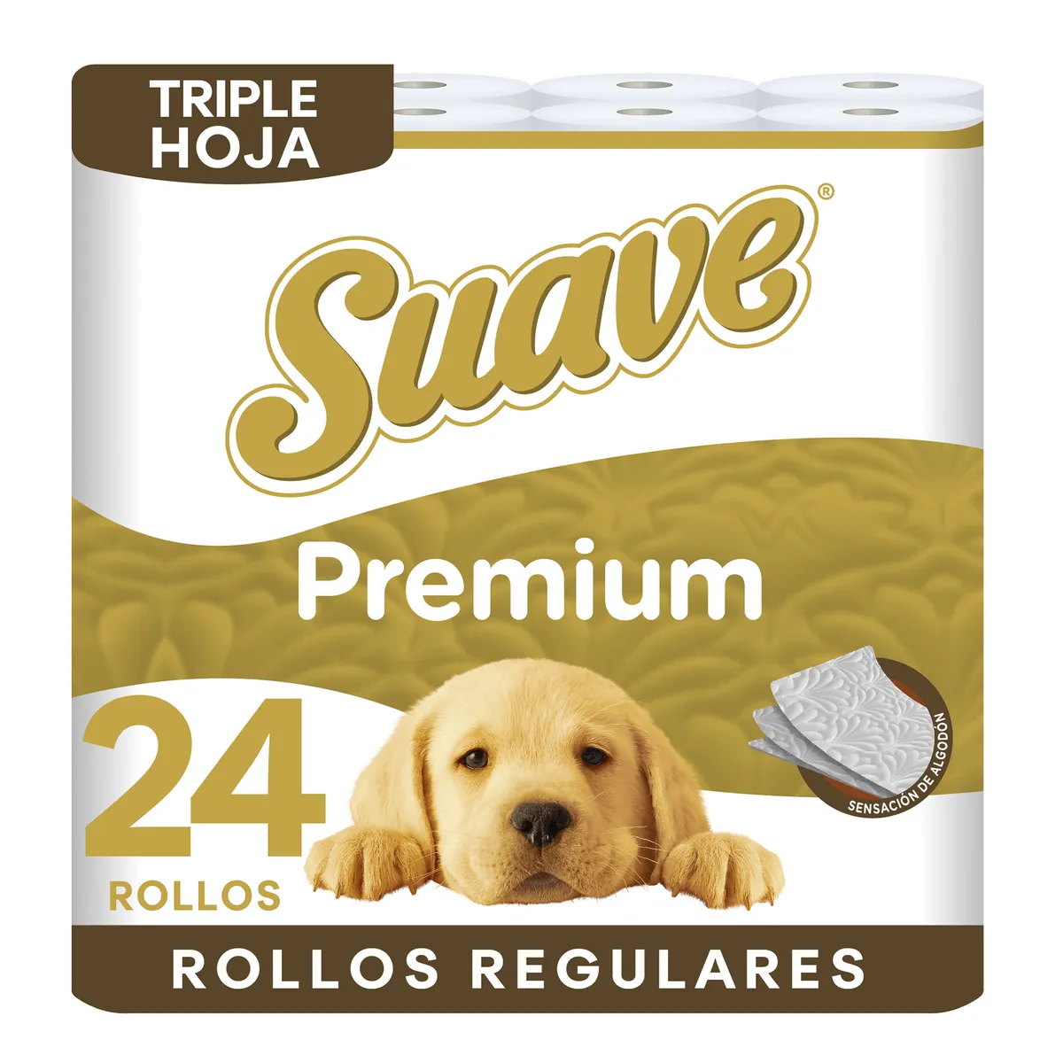 SUAVE - Papel Higiénico Triple Hoja Suave Premium Empaque 24 Und