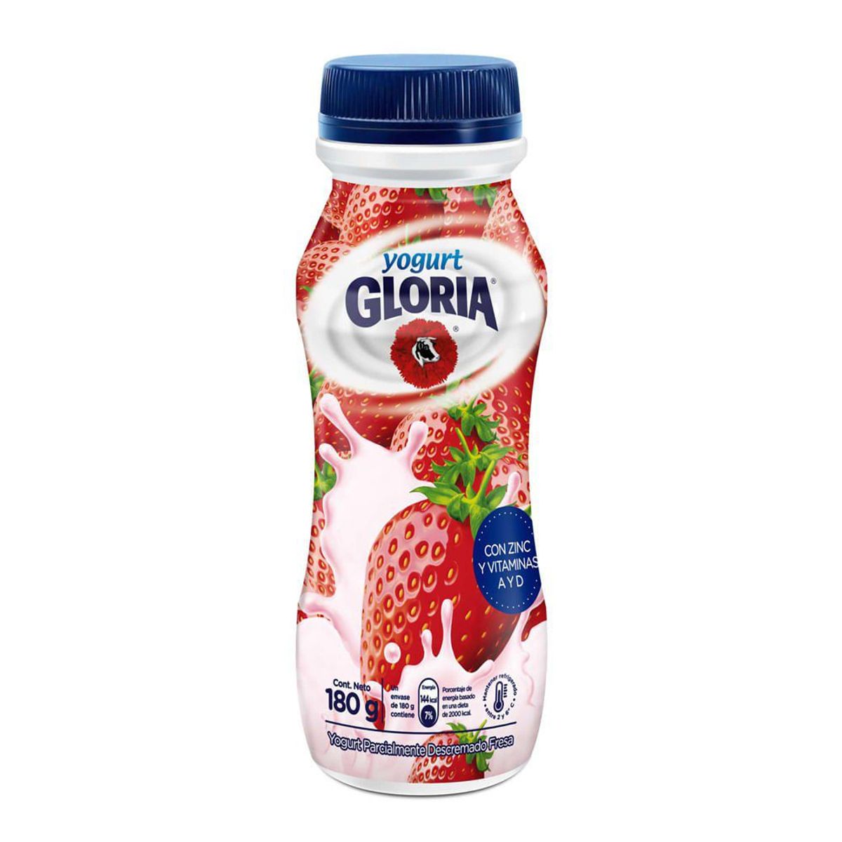 GLORIA - Yogurt Gloria Fresa Botella 180 g