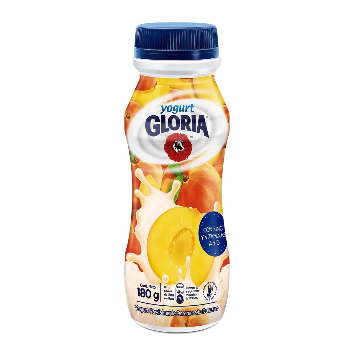 GLORIA - Yogurt Gloria Durazno Botella 180 g