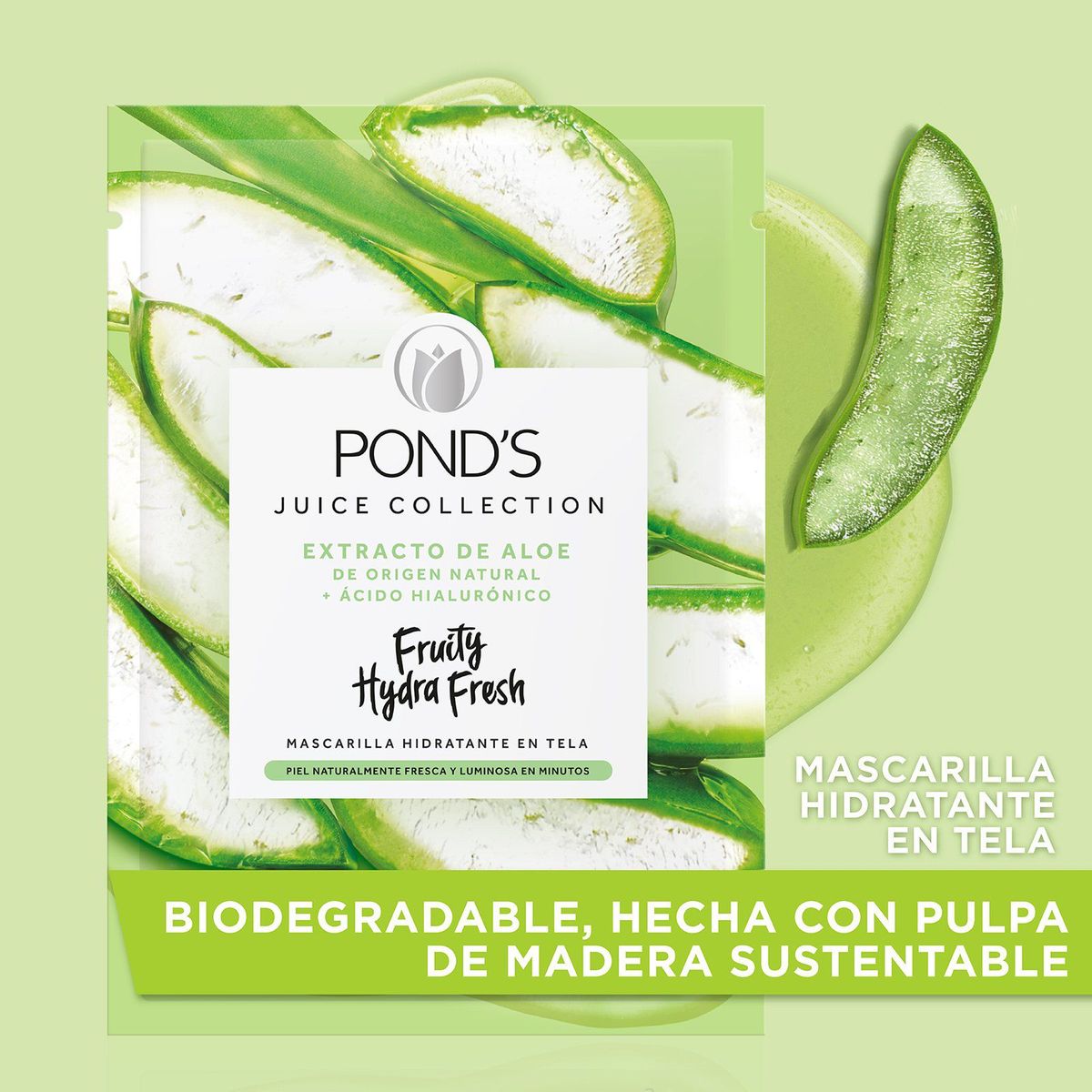 PONDS - Mascarilla en Tela Facial Ponds Fruity Hydra Fresh Aloe