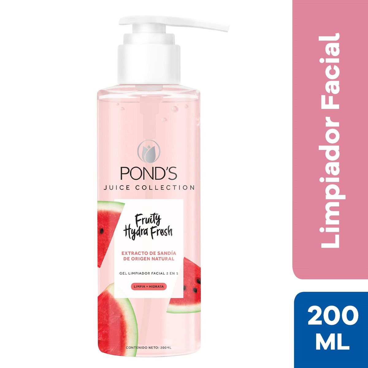 PONDS - Limpiador Facial Ponds Hydra Fruity Fresh Sandía Envase 200 mL