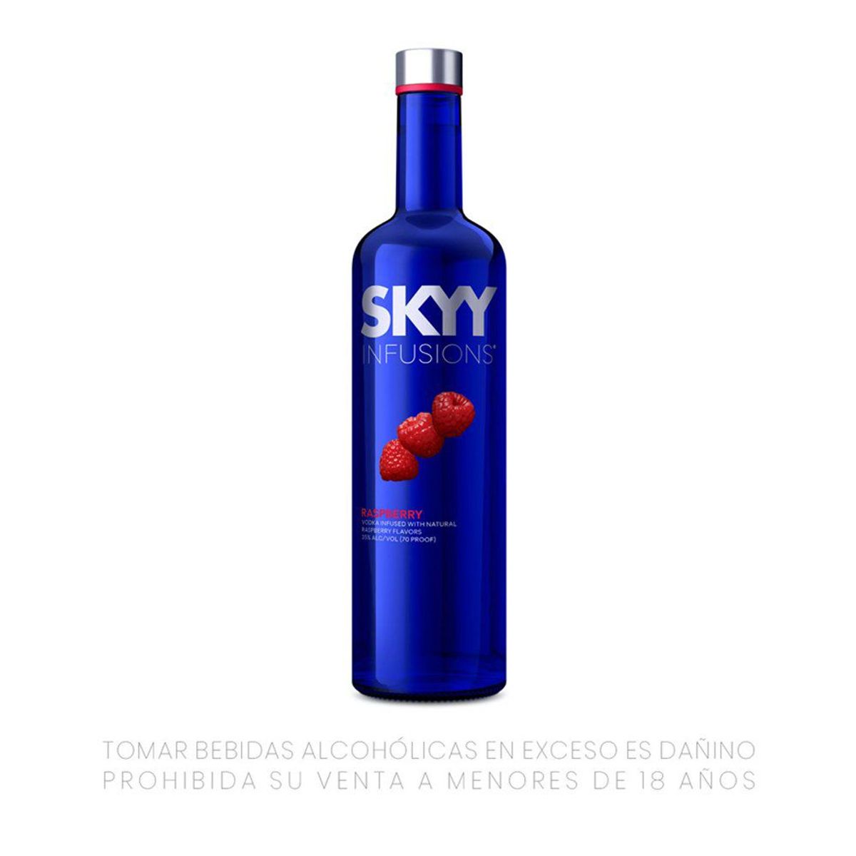 SKYY VODKA - Vodka Skyy Raspberry Botella 750 mL
