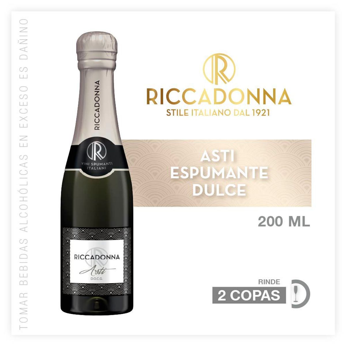 RICCADONNA - Espumante Riccadona Asti Botella 200 mL