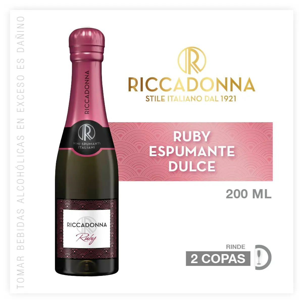 RICCADONNA - Espumante Riccadona Ruby Botella 200 mL