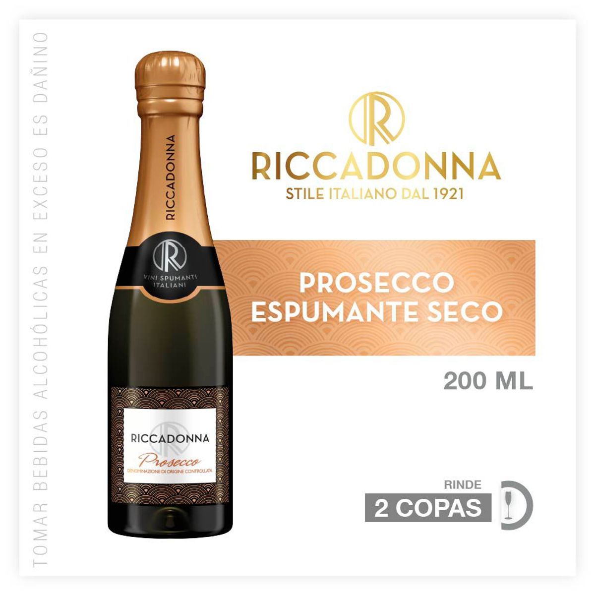 RICCADONNA - Espumante Riccadona Prosecco Botella 200 mL