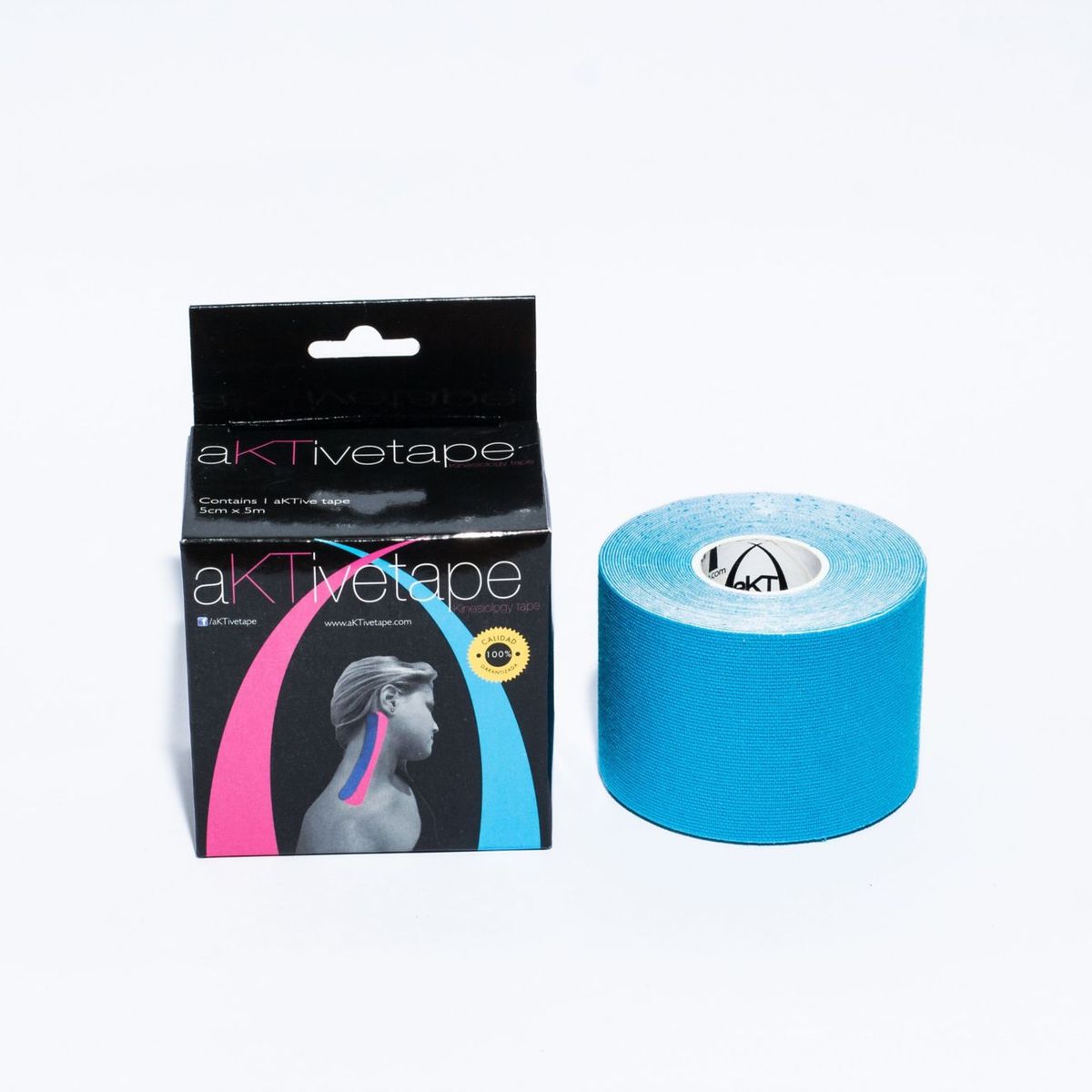 AKTIVE TAPE - Venda Kinesiologa Aktive Tape Color Azul Caja 5m