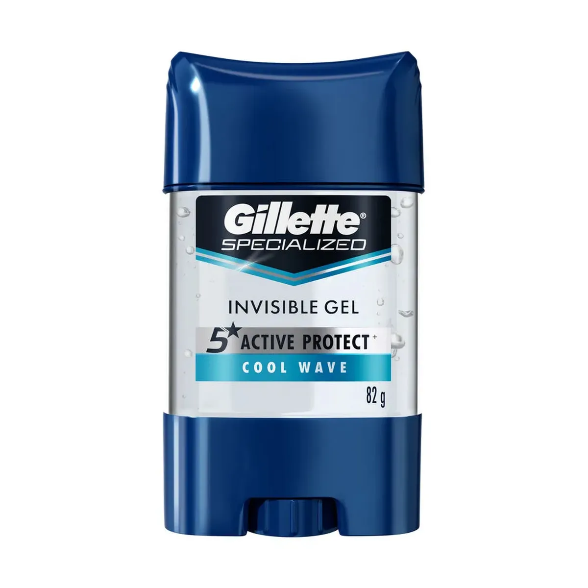 GILLETTE - Gel Antitranspirante en Barra Gillette Specialized Cool Wave Envase 82 g
