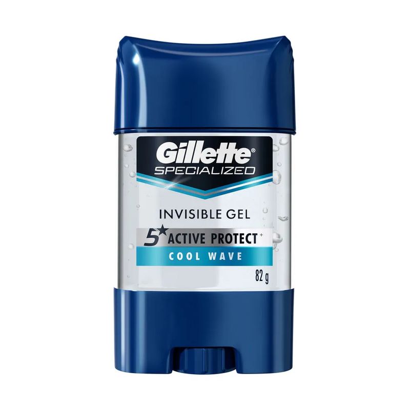 GILLETTE - Gel Antitranspirante Gillette Clear Cool Wave Envase 82 g