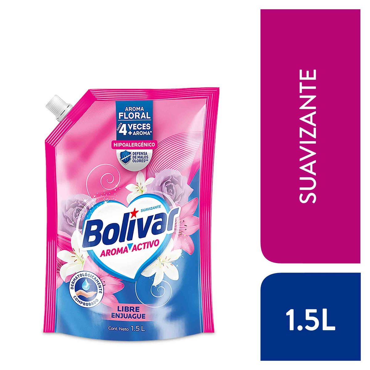BOLIVAR - Suavizante Bolívar Aroma Activo Floral Doypack 1.5 L