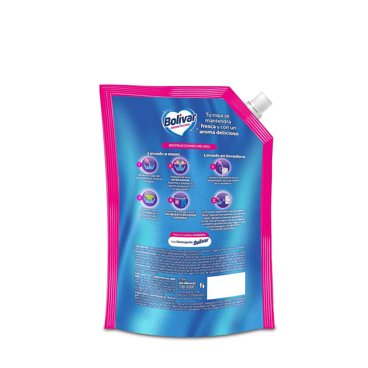 BOLIVAR - Suavizante Bolívar Aroma Activo Floral Doypack 1.5 L