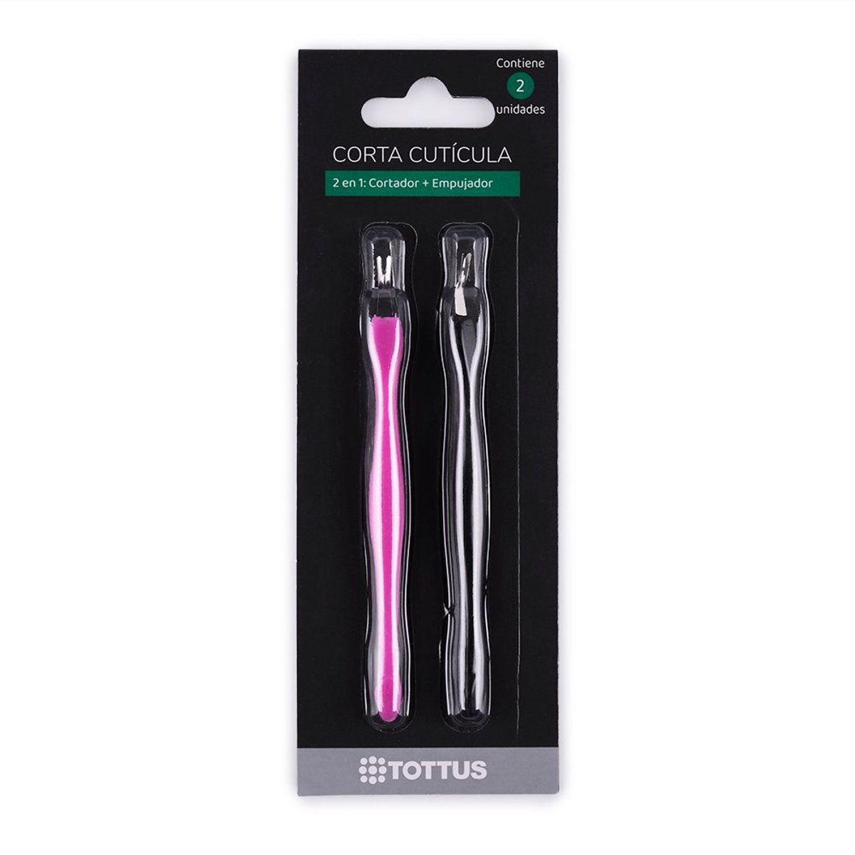 TOTTUS - Corta Cutículas 2 en 1 Tottus Empaque 2 Und