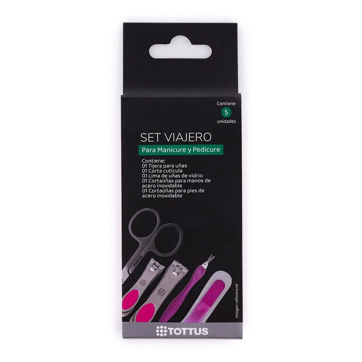 TOTTUS - Set de Manicura y Pedicura Tottus 5 Piezas