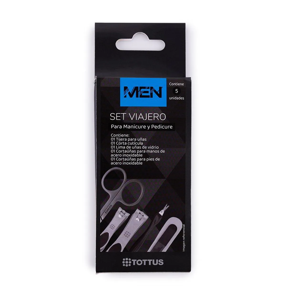 TOTTUS - Set de Manicura y Pedicura para Hombre Tottus 5 Piezas