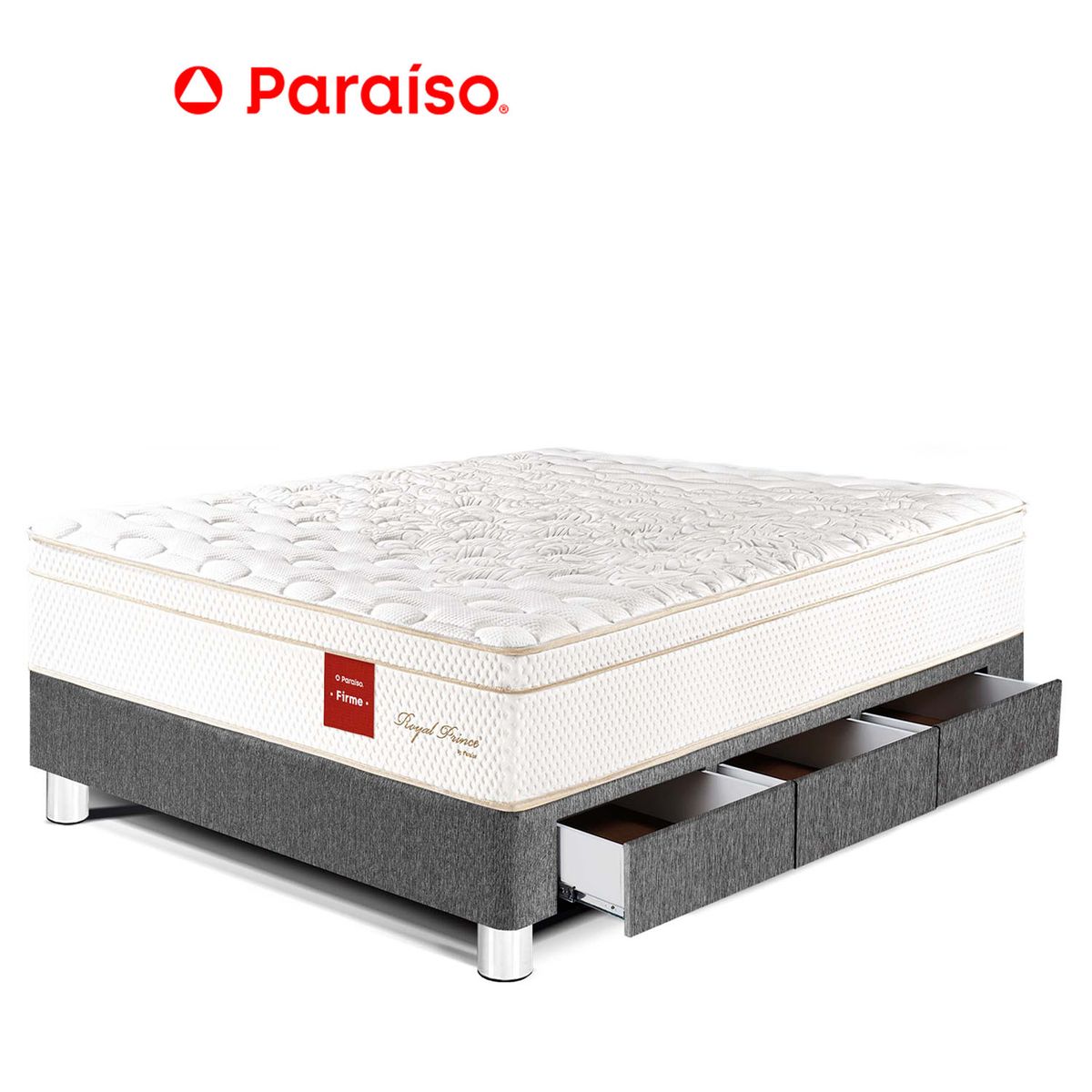 PARAISO - Cama Royal Prince Con Cajones 1.5 Plz