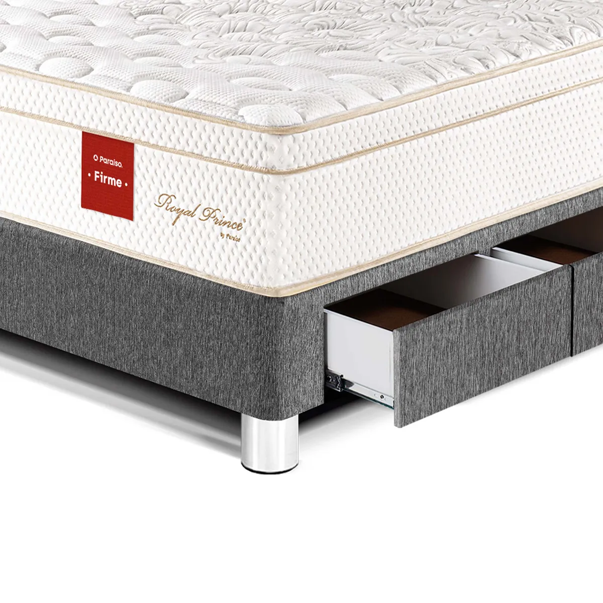 PARAISO - Cama Royal Prince Con Cajones 1.5 Plz