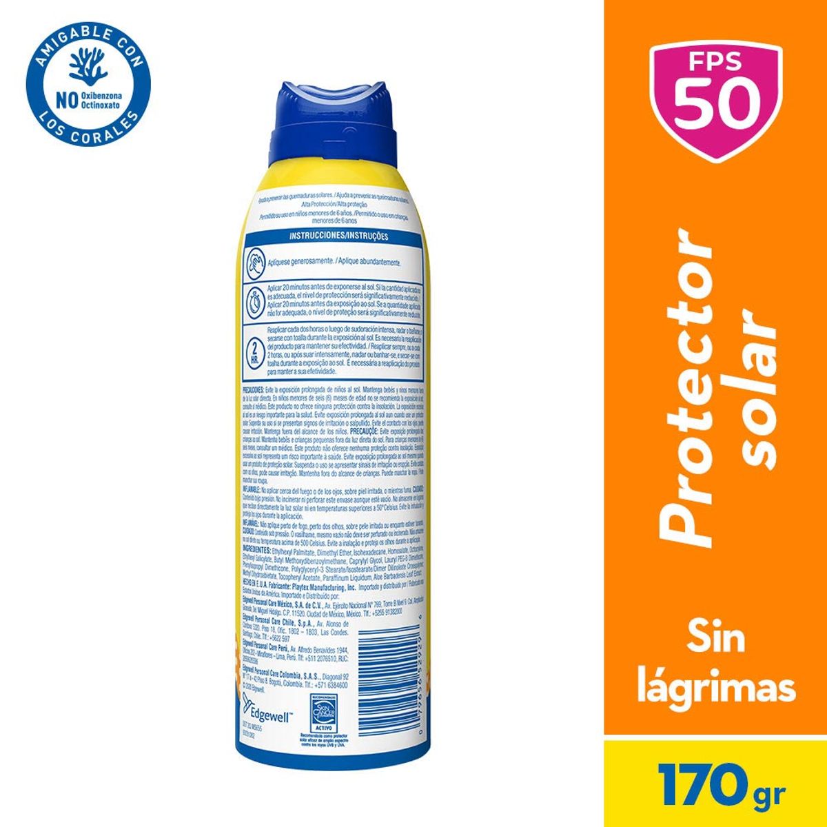 BANANA BOAT - Protector Solar Kids Sport Spray SPF 50 Banana Boat Envase 170 g