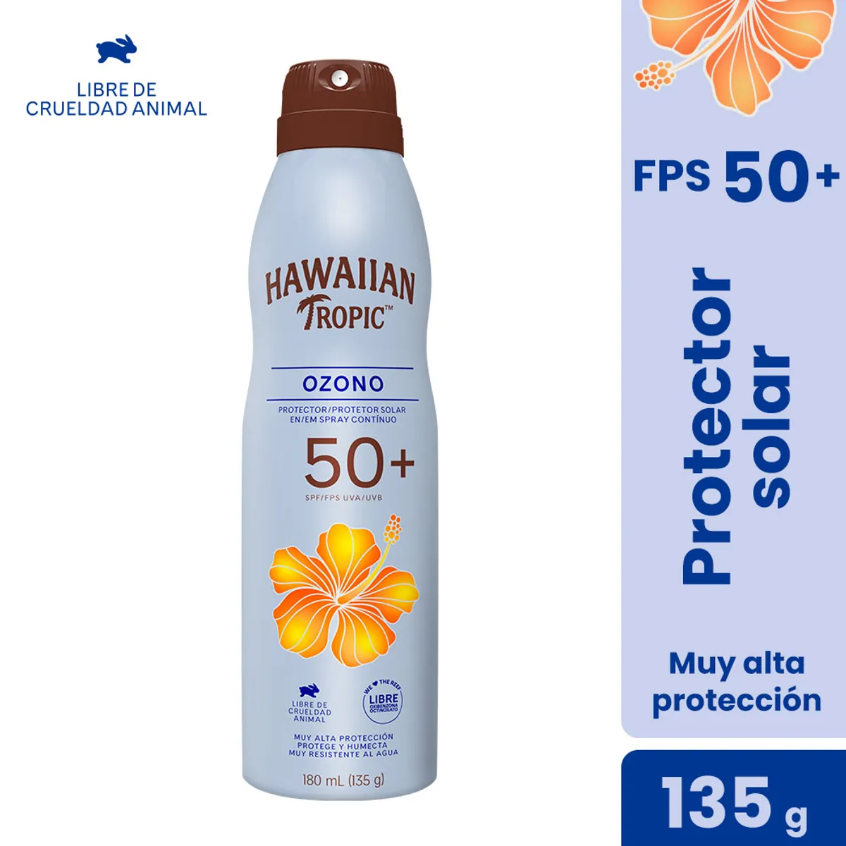 HAWAIIAN TROPIC - Protector Solar Hawaiian Tropic Ozono FPS50+ Envase 180 mL