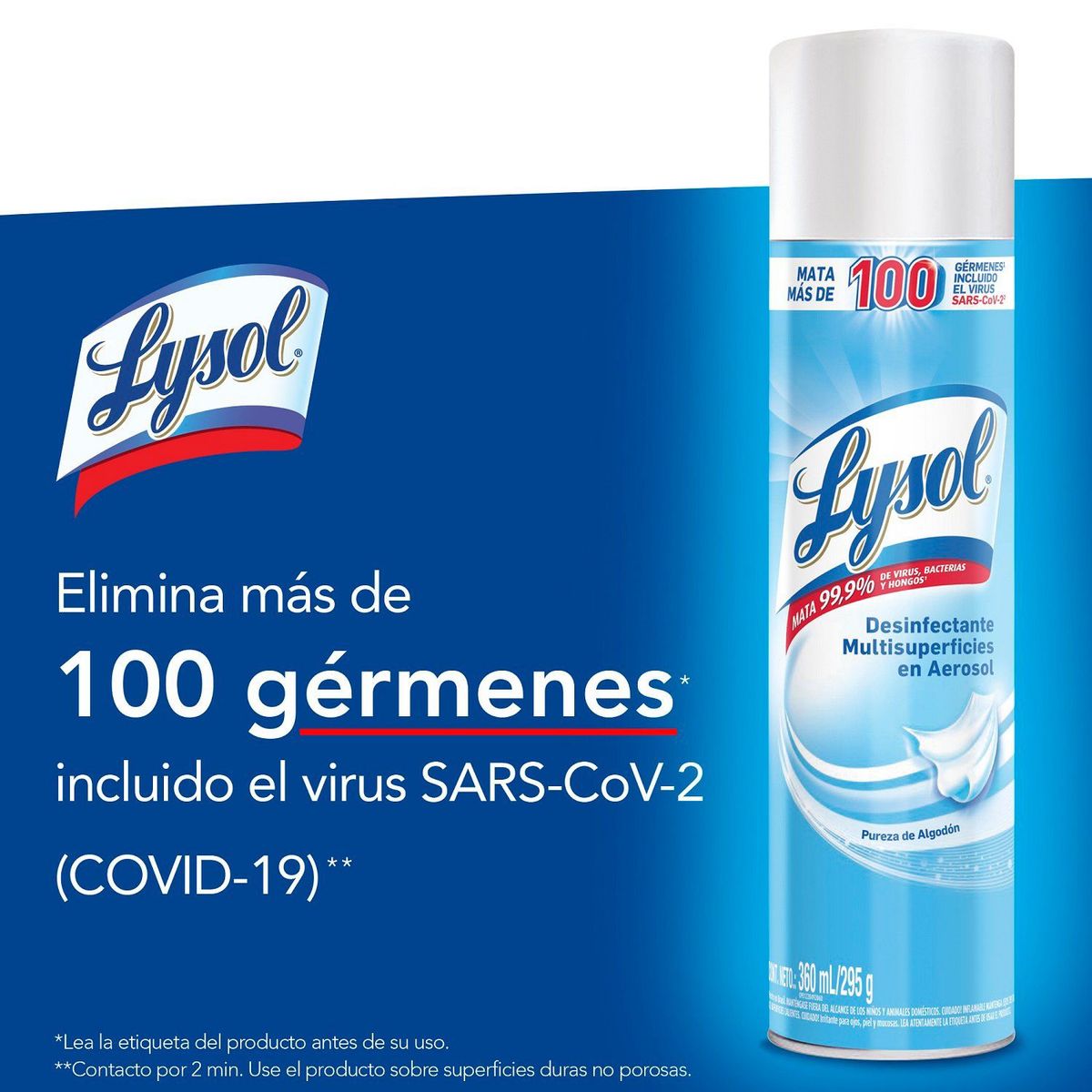 LYSOL - Desinfectante en Spray Lysol Crips Linen Envase 562 mL