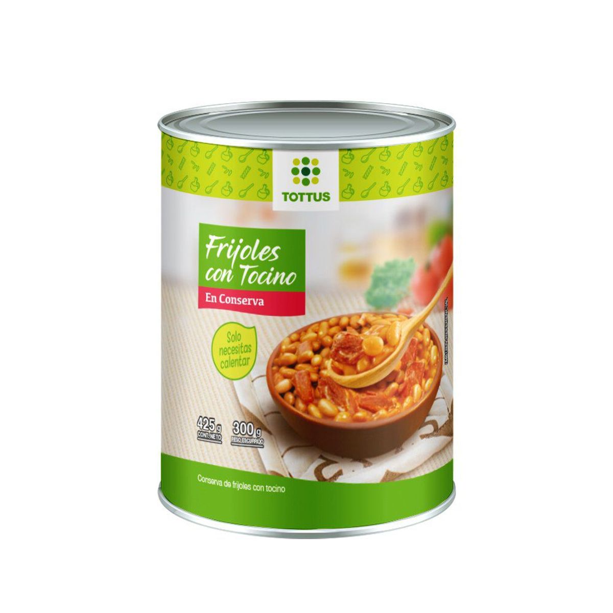 TOTTUS - Frijol con Tocino Tottus Lata 425 g