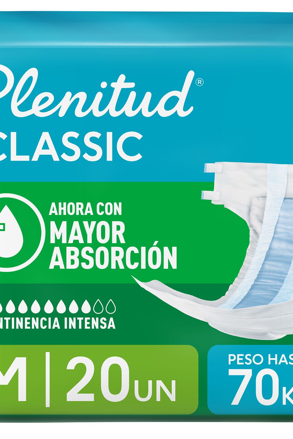 PLENITUD - Pañales para Adulto Classic Plenitud Talla M Empaque 20 Und