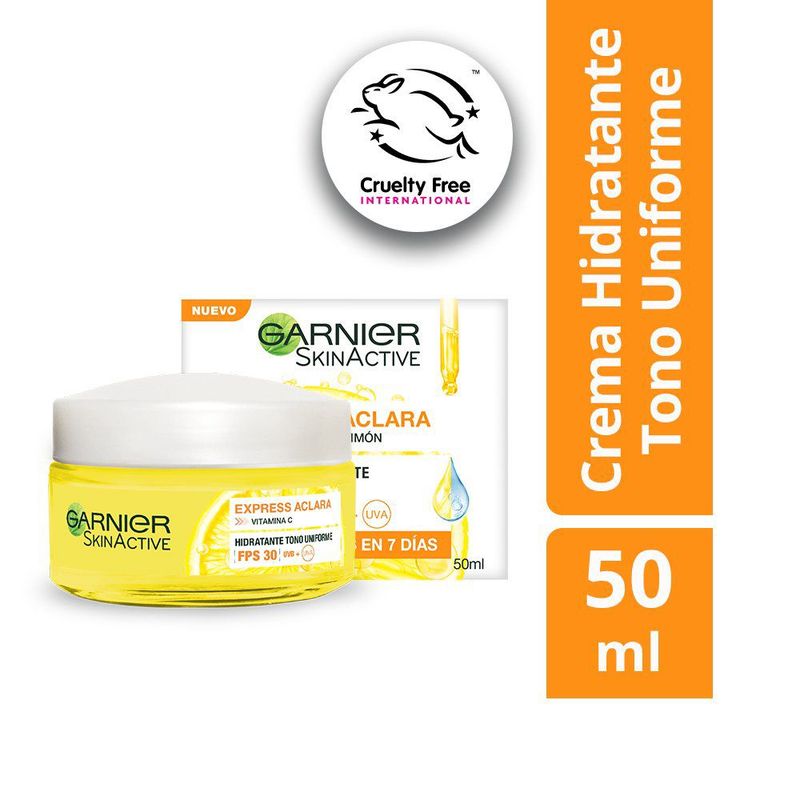 GARNIER - Crema Facial Garnier Antimanchas Express Aclara Vitamina C Envase 50 mL