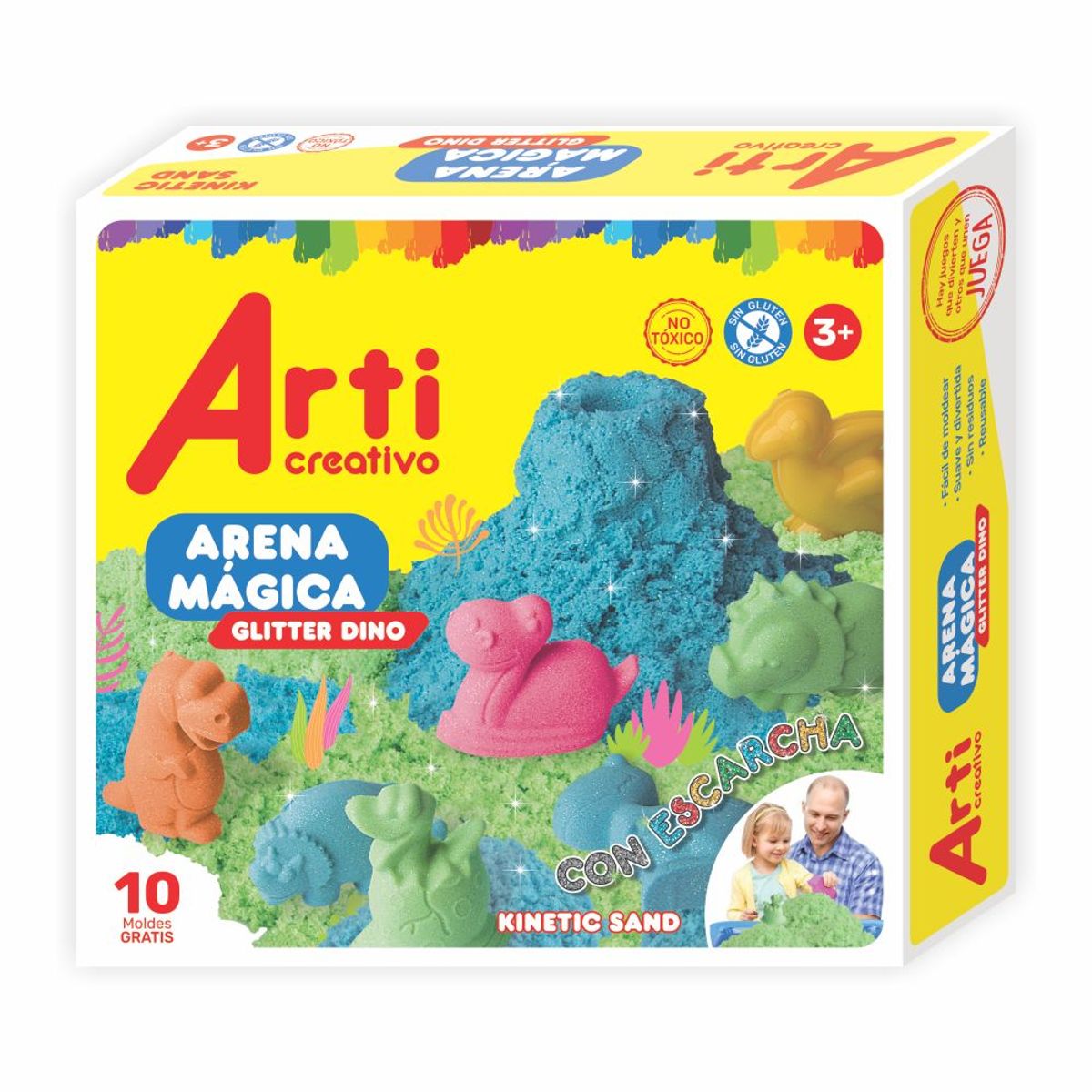 ARTI CREATIVO - Arena Mágica Arti Creativo Jurassic Dino Glitter