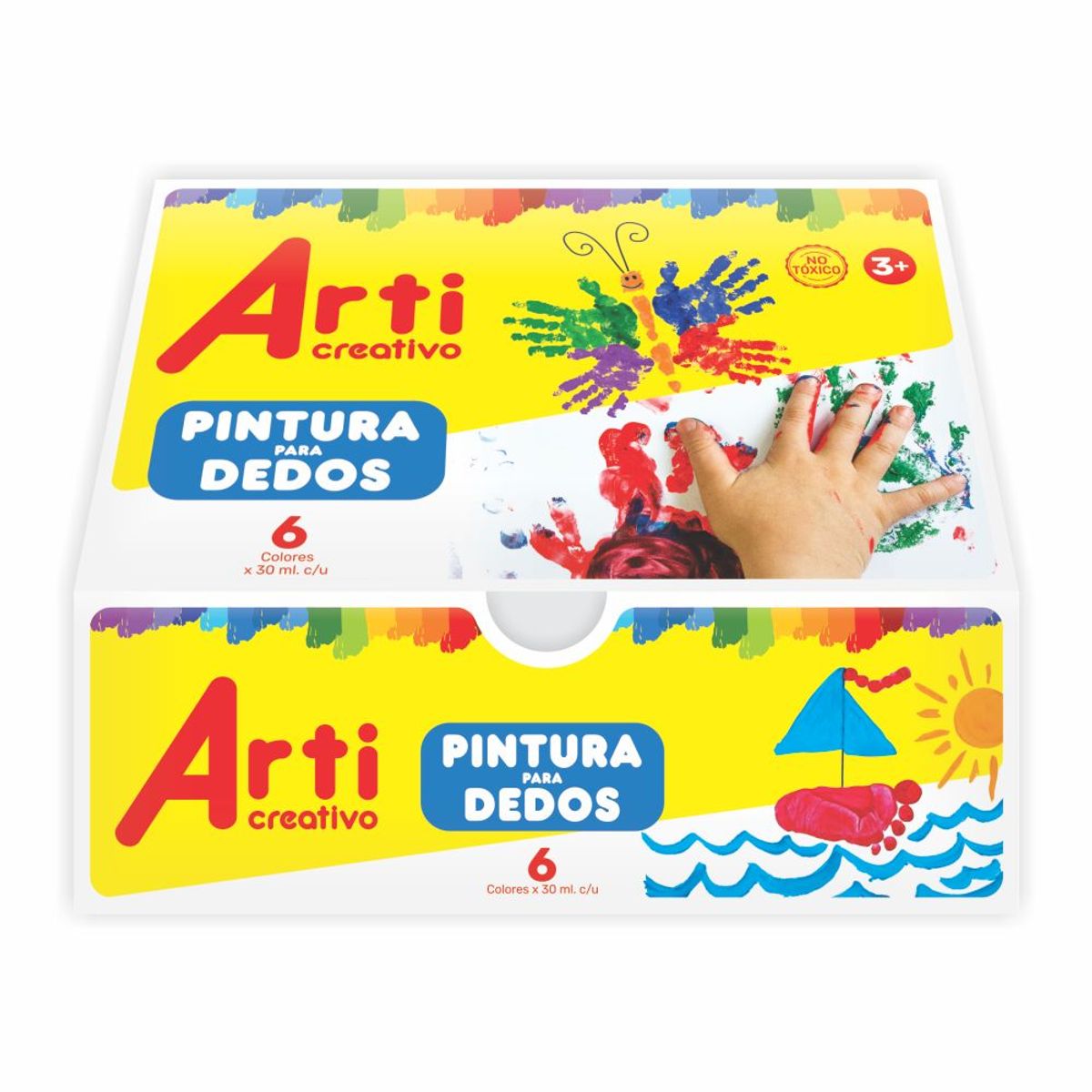 ARTI CREATIVO - Pintura Para Dedos Arti Creativo Caja 6 Und