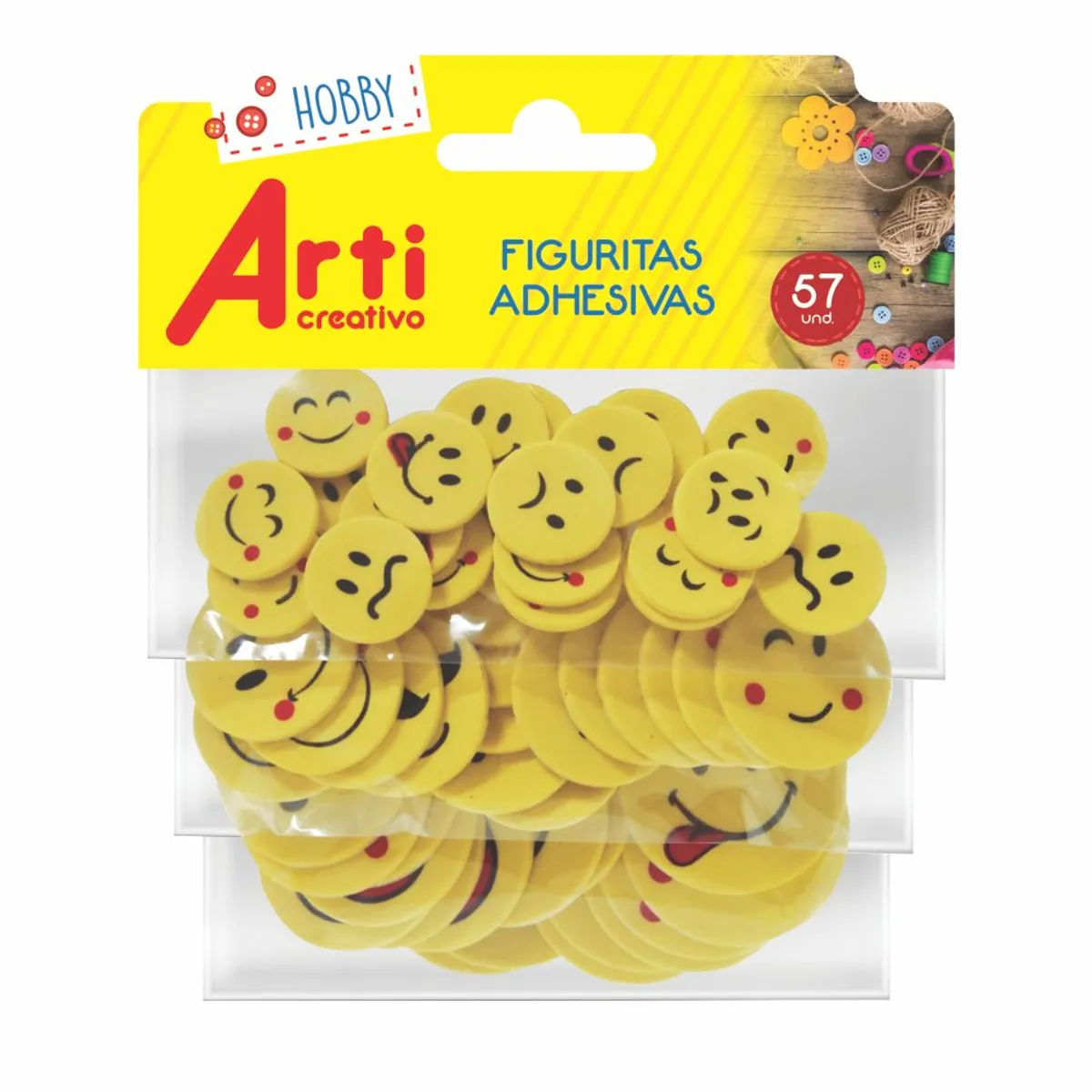 ARTI CREATIVO - Stickers Arti Creativo Emoji Motivacionales Bolsa 57 Und