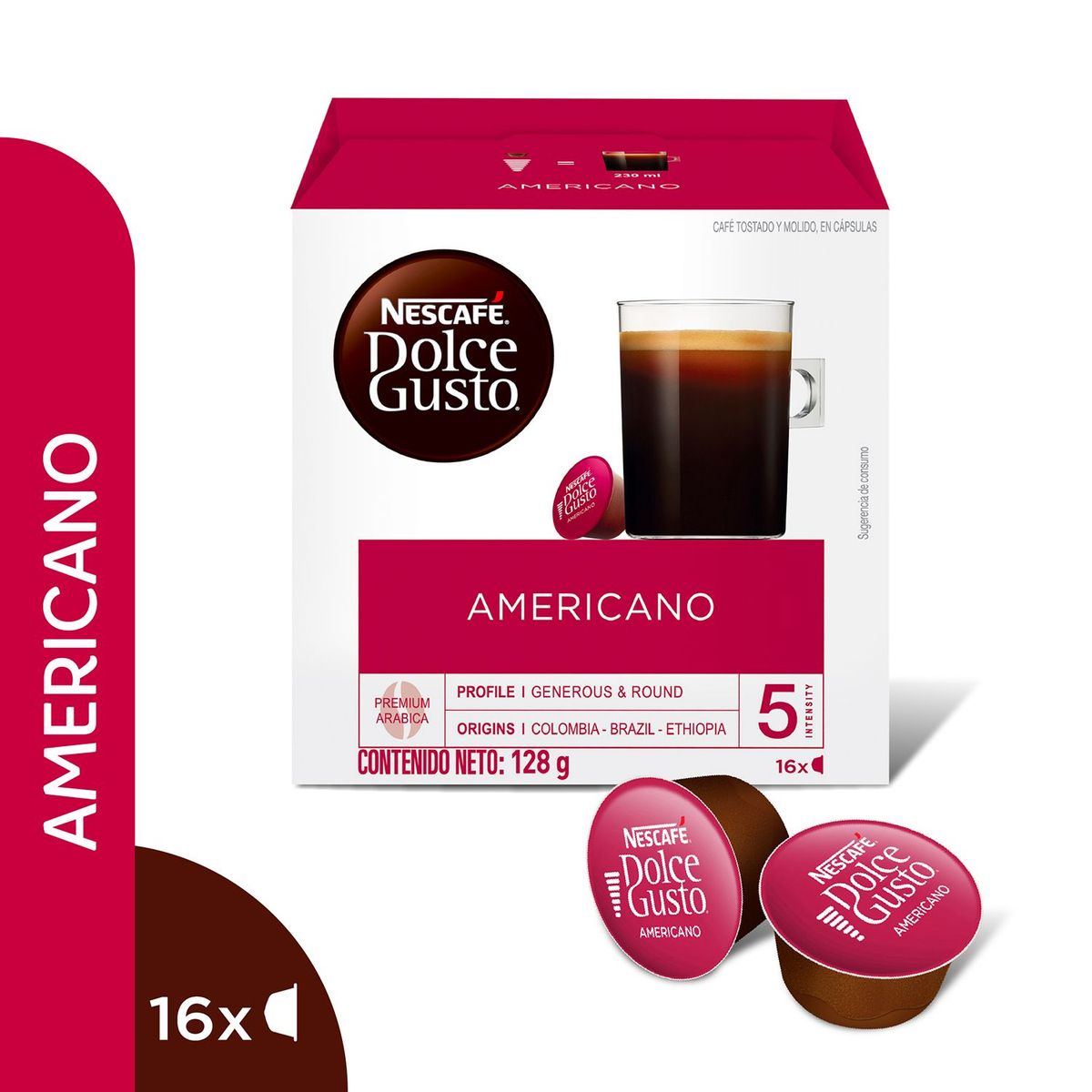 NESCAFE - Café Americano Nescafe Dolce gusto 16 Cápsulas