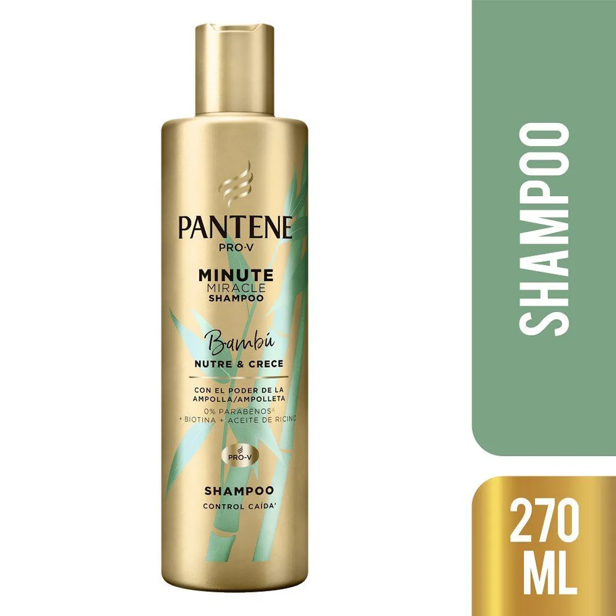 PANTENE - Shampoo Pantene Bambú Botella 270 mL
