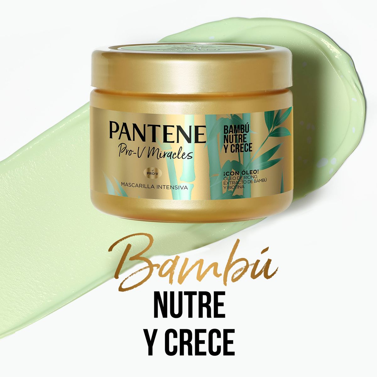 PANTENE - Mascarilla Intensiva Pro-v Miracles Bambú Nutre & Crece Envase 300 mL
