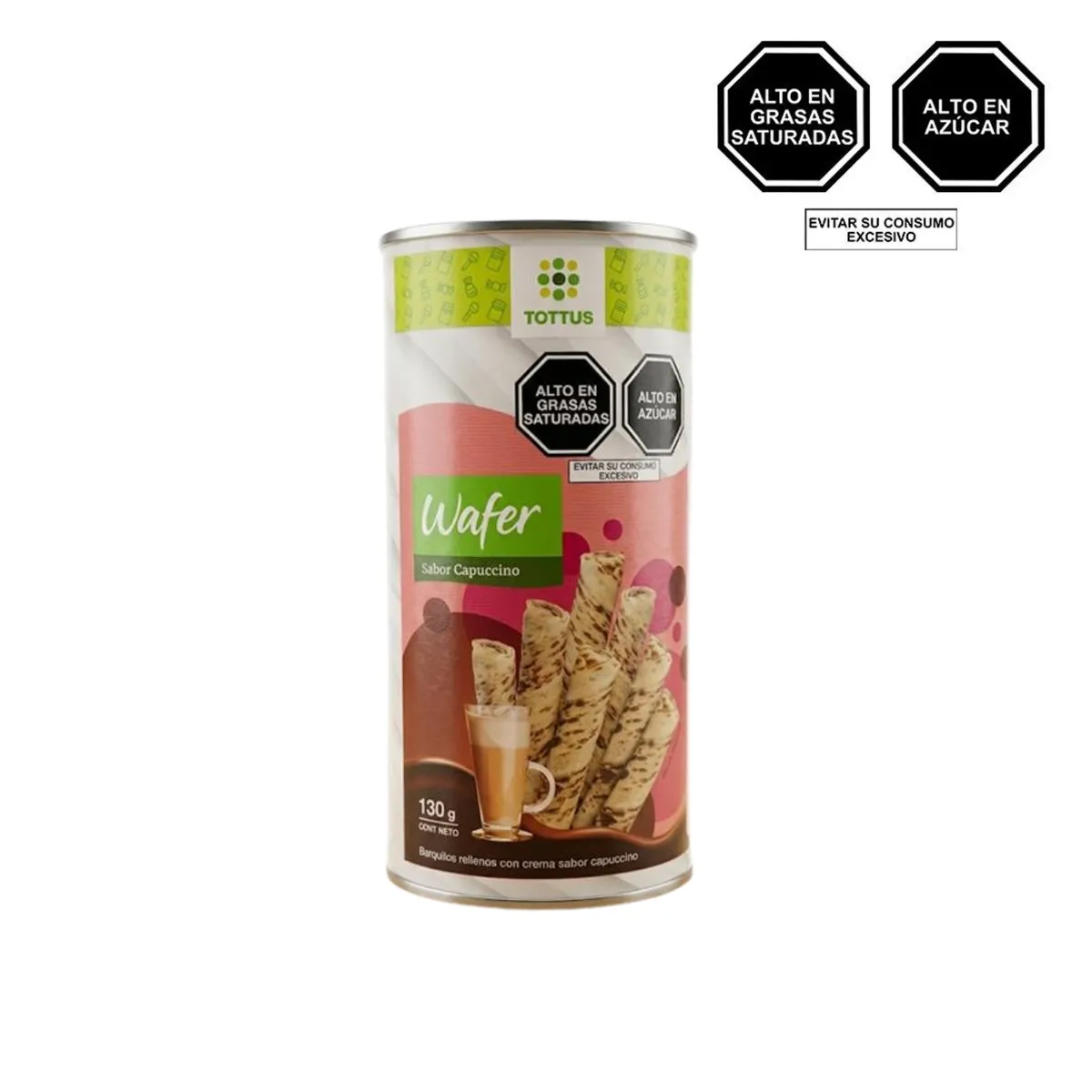 TOTTUS - Barquillo Wafer Roll Capuccino Tottus130g