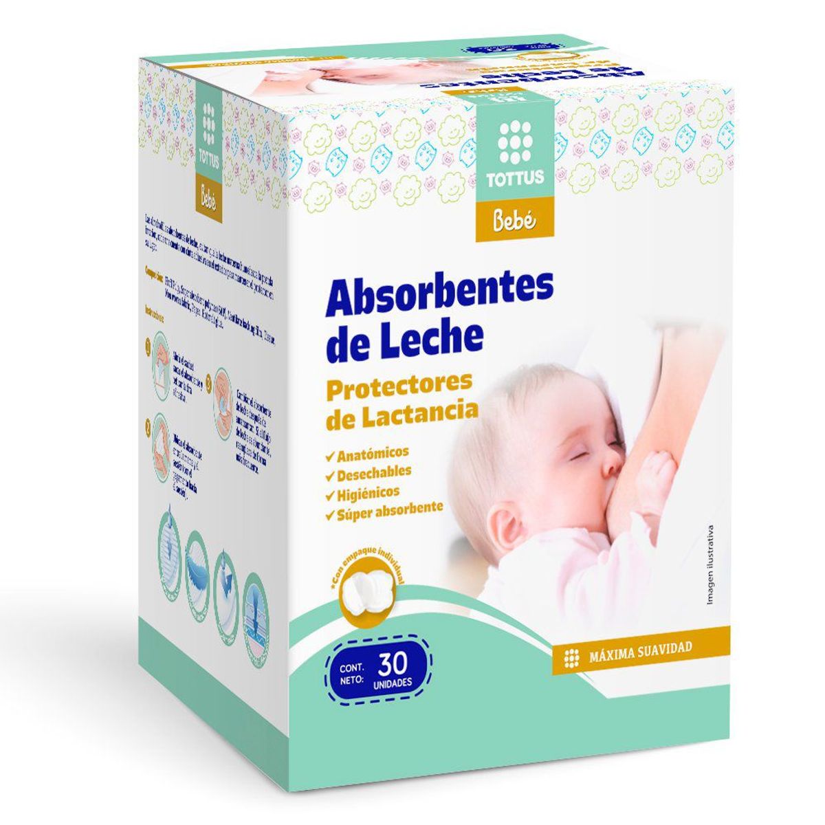 TOTTUS - Protectores Absorbentes de Lactancia Tottus Caja 30 Und