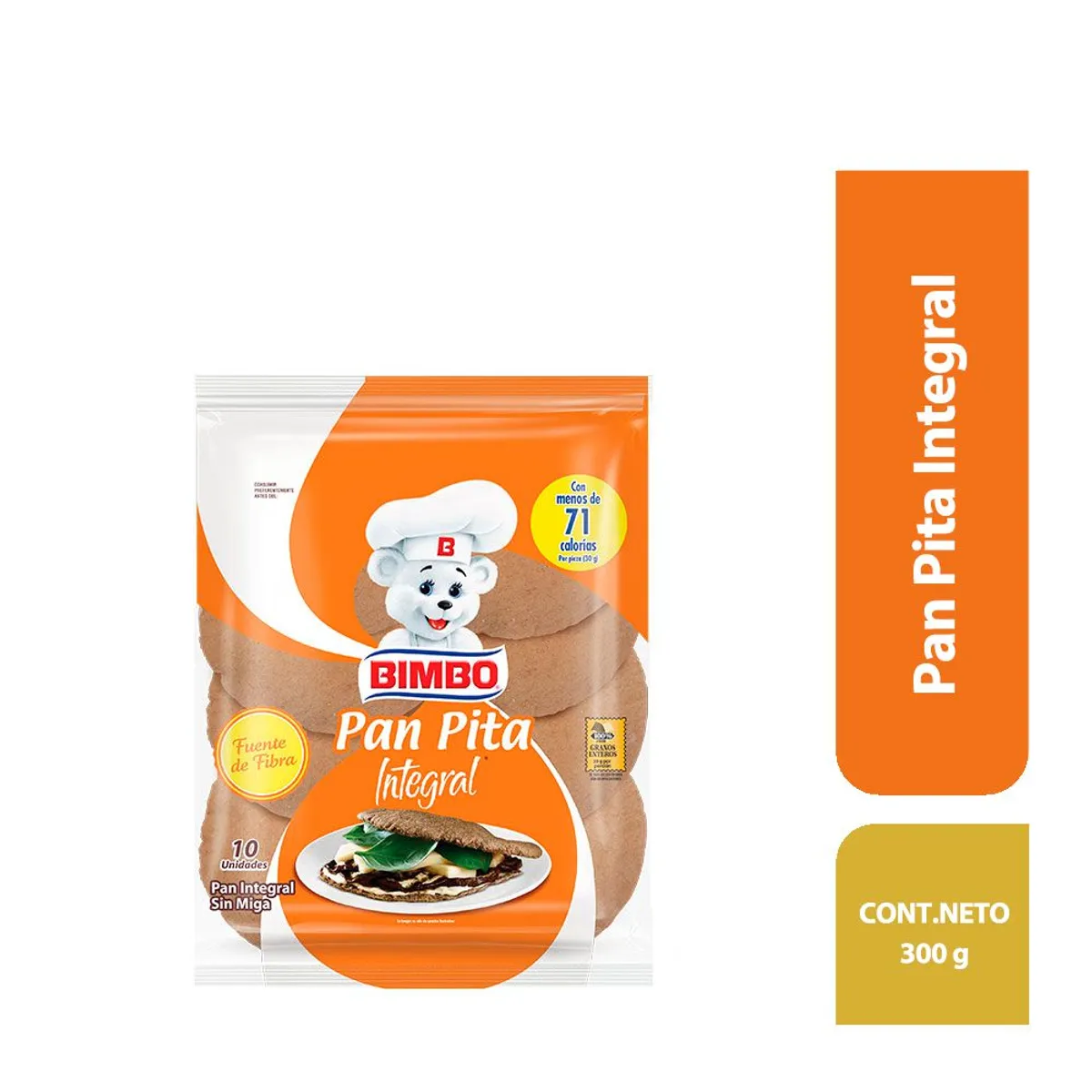 BIMBO - Pan Pita Bimbo Integral Bolsa 10 Und