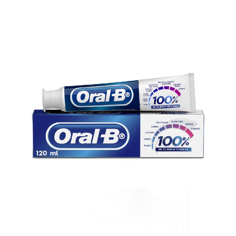 ORAL B - Crema Dental Oral B 100% De Tu Boca Cuidada Envase 120 mL
