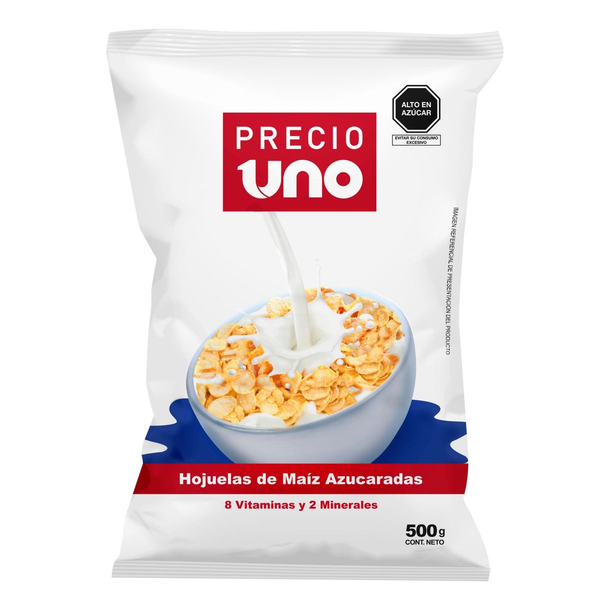 PRECIO UNO - Hojuelas de Maíz Azucaradas Precio Uno Bolsa 500 g