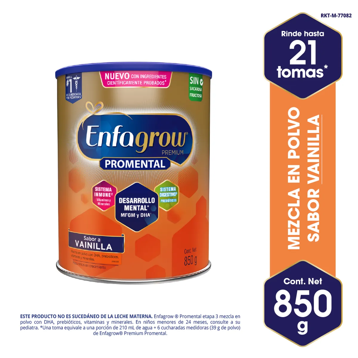ENFAGROW - Fórmula Infantil Enfagrow Premium Promental Vainilla Lata 850 g