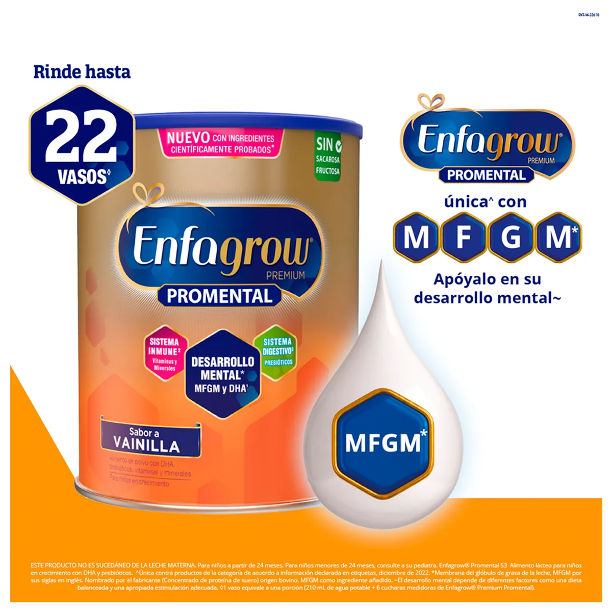 ENFAGROW - Fórmula Infantil Enfagrow Premium Promental Vainilla Lata 850 g