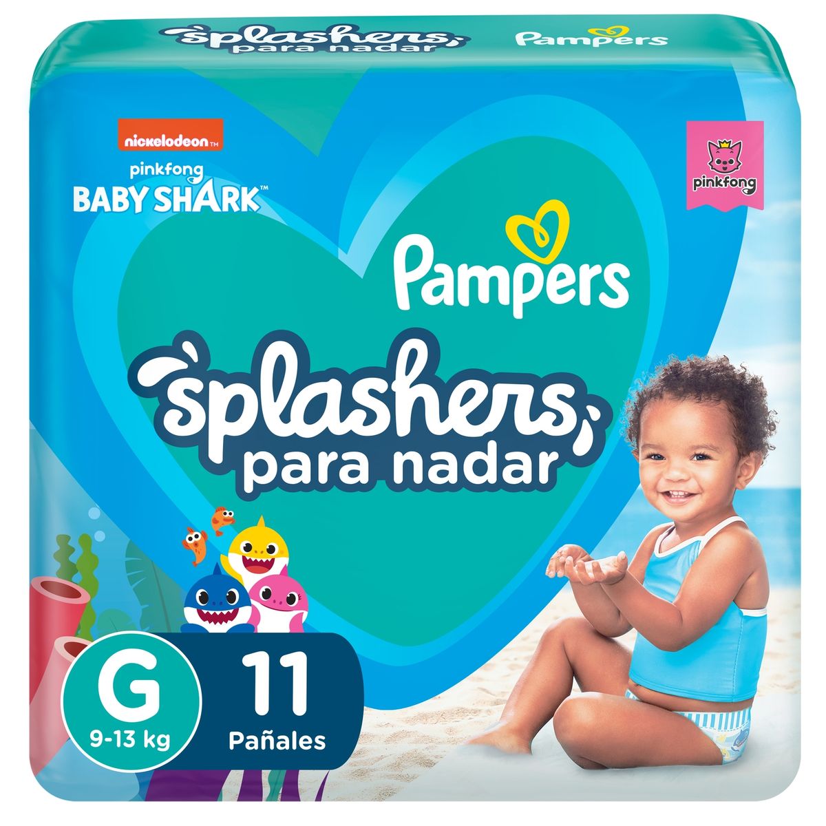 PAMPERS - Pañales Pampers Splashers Talla G Bolsa 11 Und