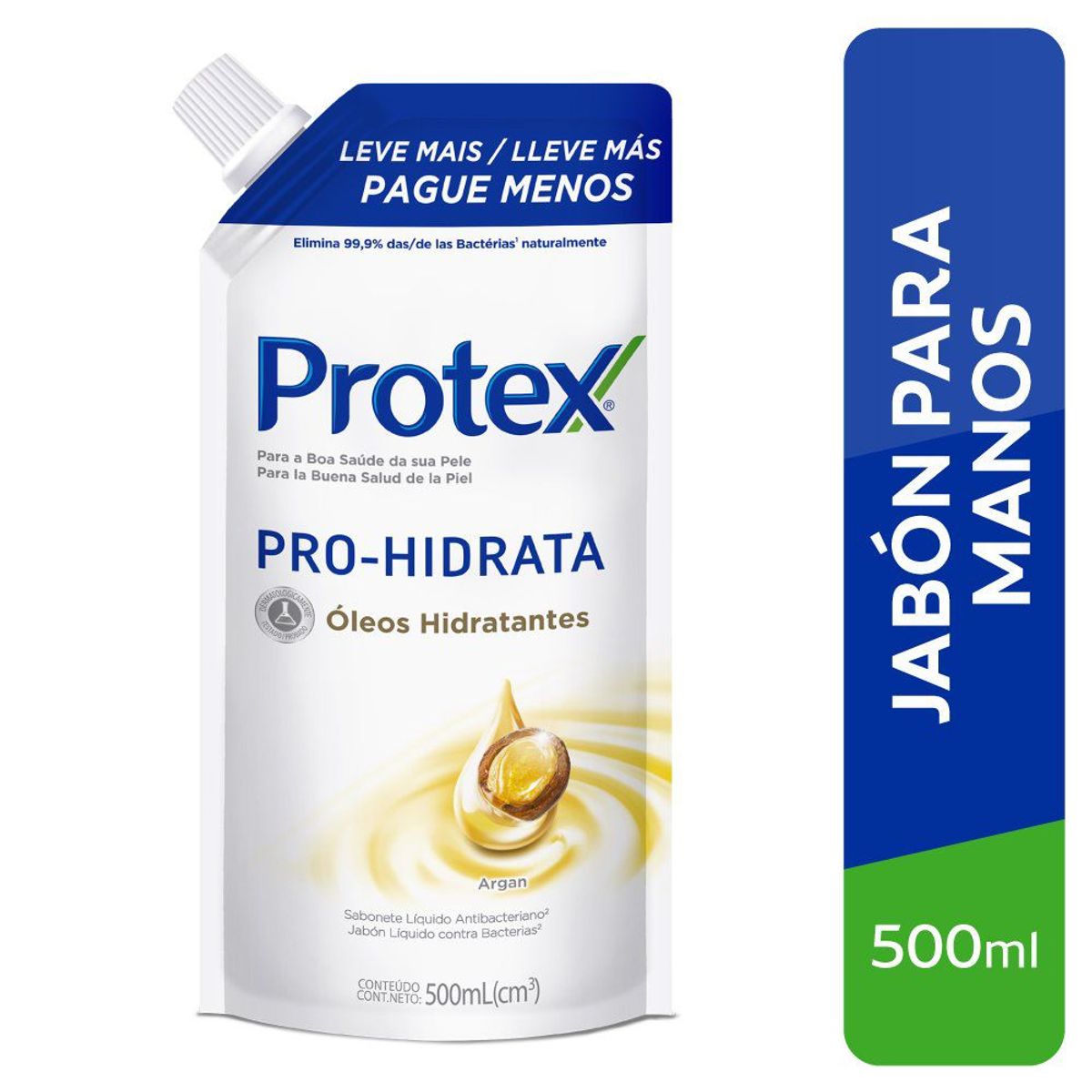 PROTEX - Jabón Líquido Protex Pro Hidrata Óleos de Argán Doypack 500 mL
