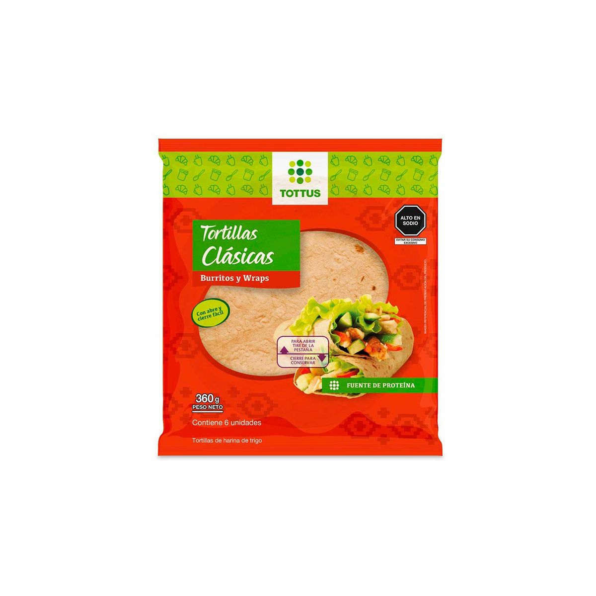TOTTUS - Tortillas Trigo Tottus Bolsa 6 Und