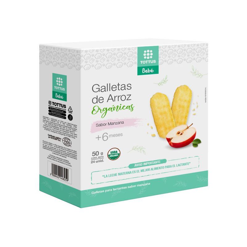 TOTTUS BEBE - Galletas de Manzana Para Bebé Tottus 50g